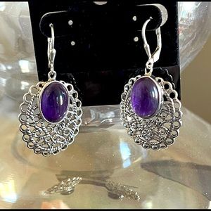 🌟 Amethyst Sterling Silver Earrings